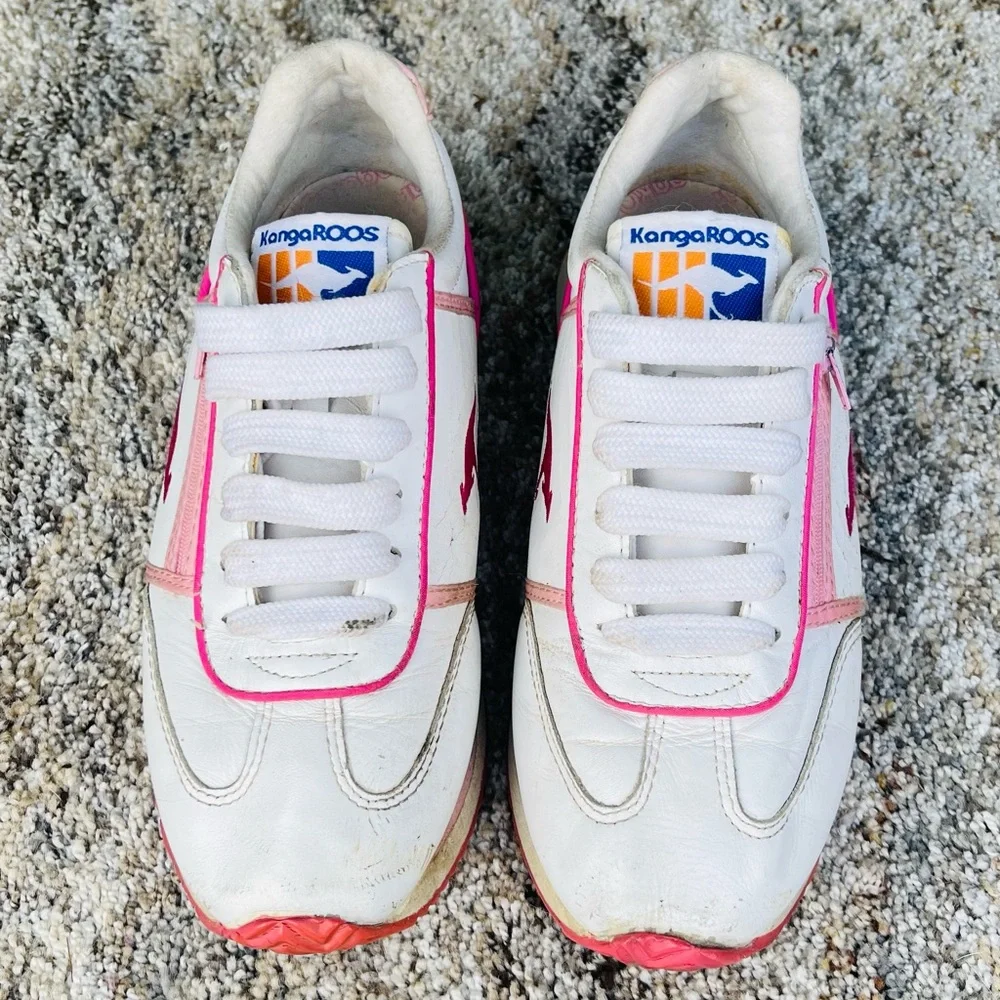 kangaROOS VINTAGE White and Pink RAVE CLUB - Picture 3 of 11